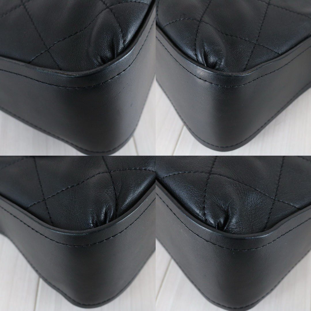 Include Entrupy Certificate of Authenticity｜Good ( Rank AB) ｜ CHANEL  Lamb Skin Matrasse Chain 2 Way ToteBag Shoulder Bag Black Made In 2011Year ｜S26030813