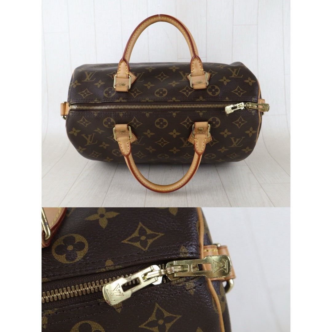 Include Entrupy Certificate of Authenticity｜Good ( Rank AB) ｜ Louis Vuitton Monogram Speedy 30 Hand Bag With Shoulder Strap｜S26072543