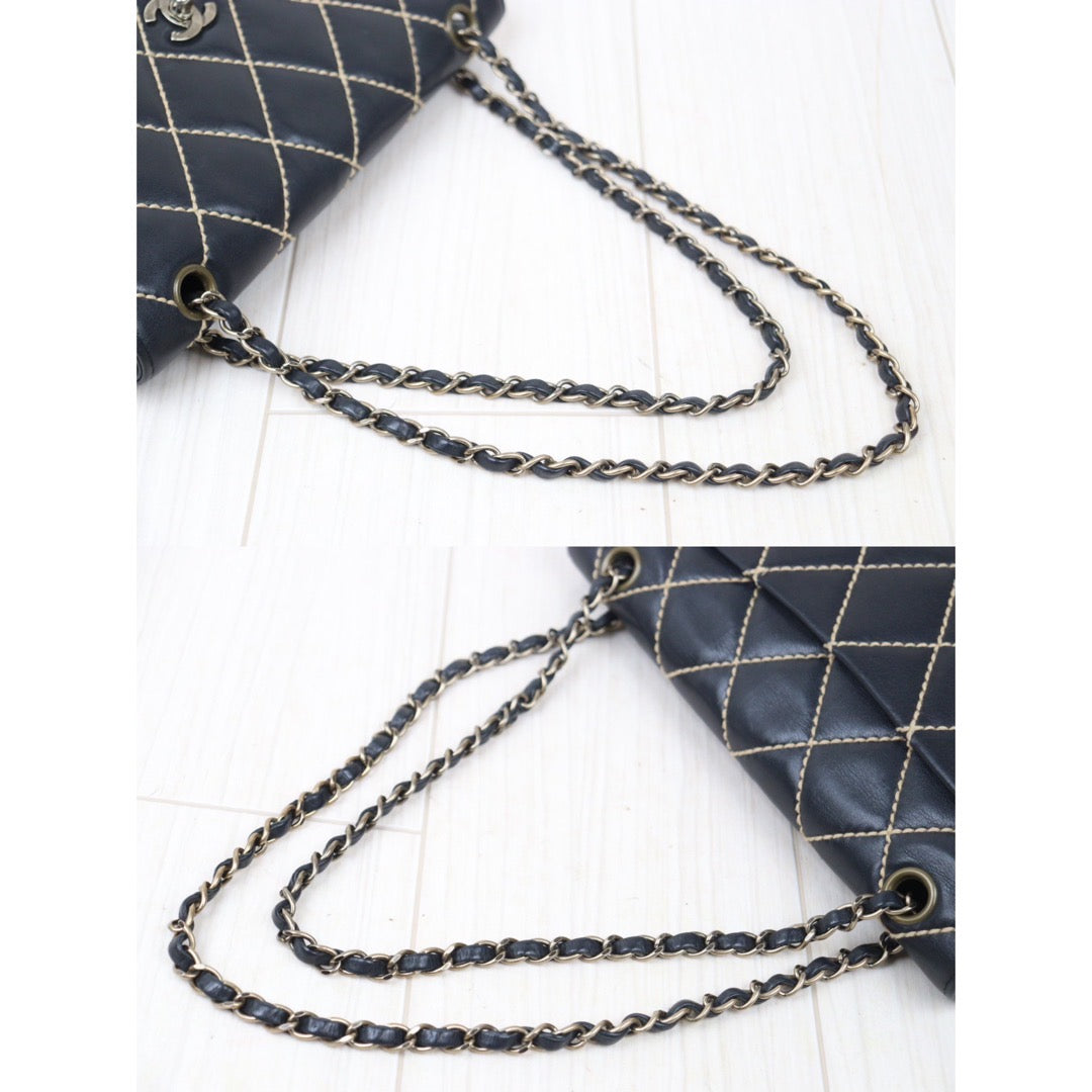 Rank AB｜ CHANEL World Stitch Lamb Skin Chain Shoulder Bag  Made In 2000～2002Year｜24070421