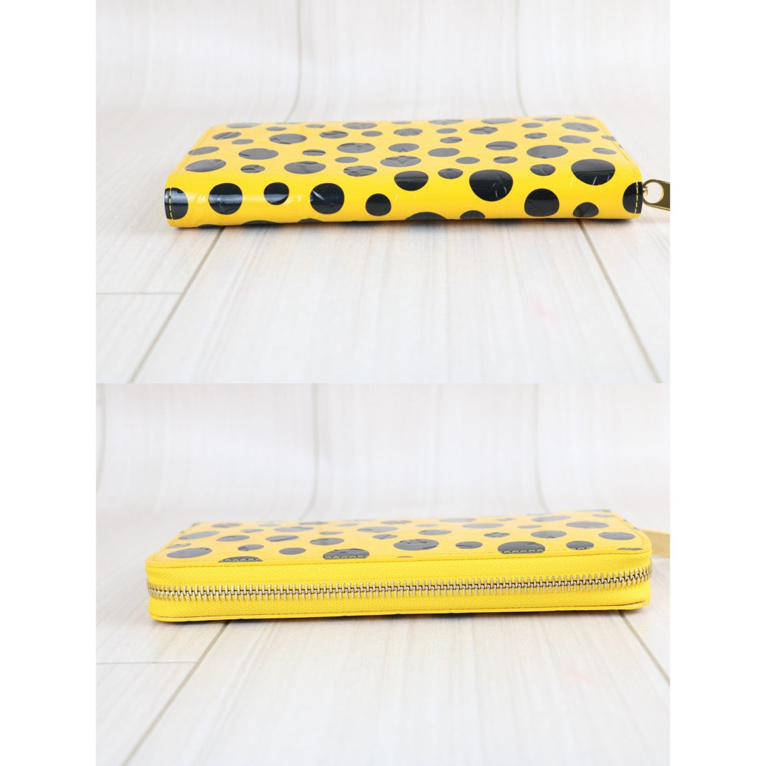 Include Entrupy Certificate of Authenticity｜Excellent（Rank SA）｜Louis Vuitton  x Yayoi Kusama Monogram Vernis   Dots lnfinity Zippy Long Style Wallet｜X26090801
