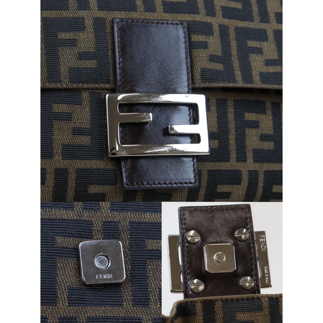 Rank A｜ FENDI Zucca Mamma Baguette Shoulder Bag ｜24030727