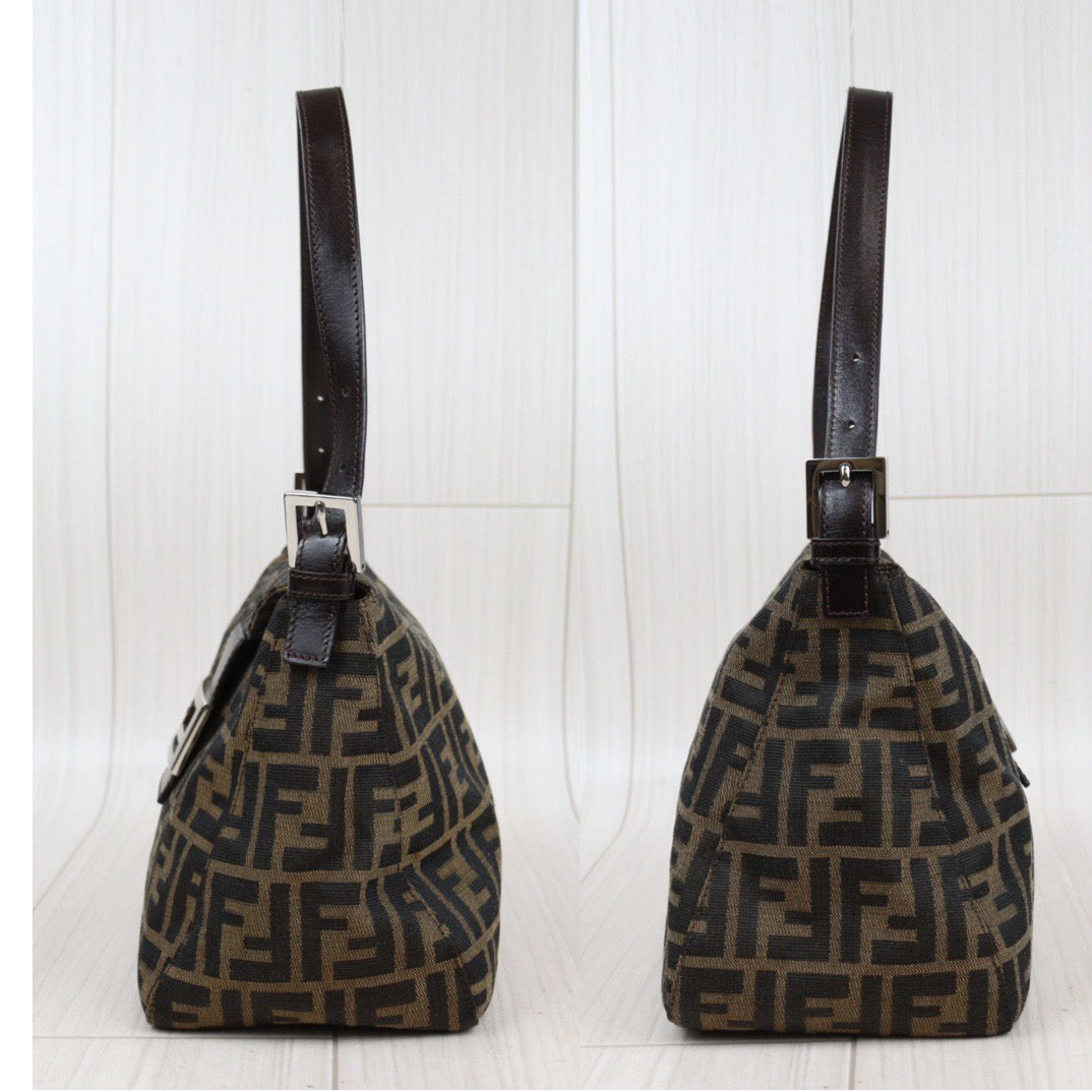 Rank A｜ FENDI Zucca Mamma Shoulder Bag ｜24031210