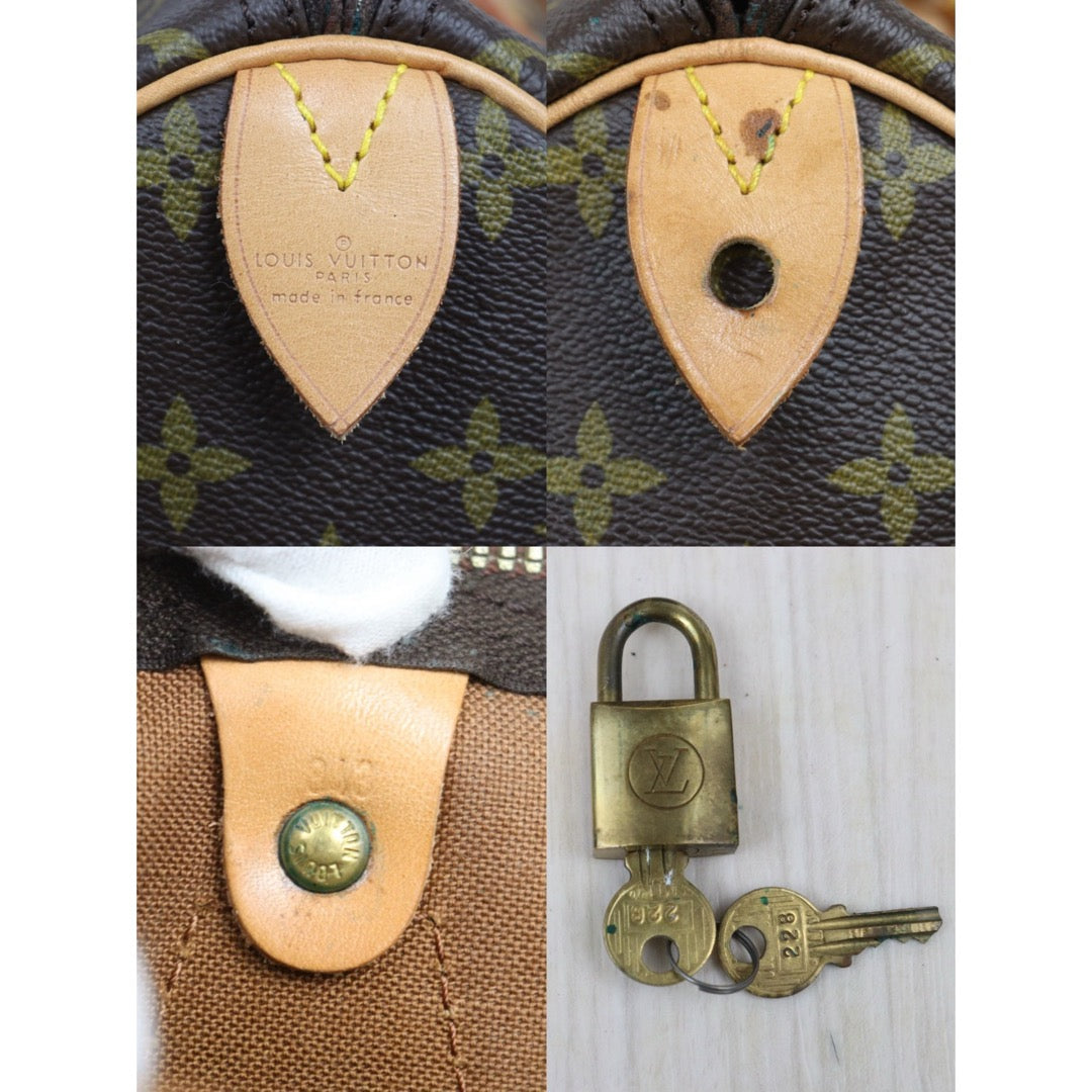 Include Entrupy Certificate of Authenticity｜Good ( Rank AB)｜ Louis Vuitton Monogram Speedy 30 Hand Bag ｜25122301