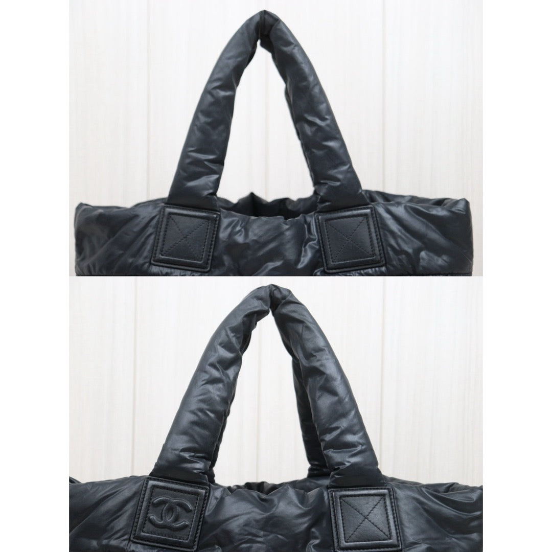 Good ( Rank AB)｜ CHANEL COCOON Down Tote Hand Bag  Black Made in 2011Year ｜25112806