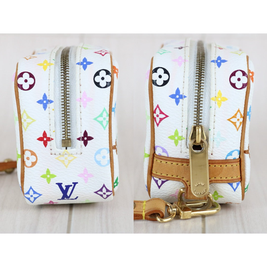 Good ( Rank AB)｜ LV Multi Monogram Truthwapiti  Canvas Pouch White｜X24120601