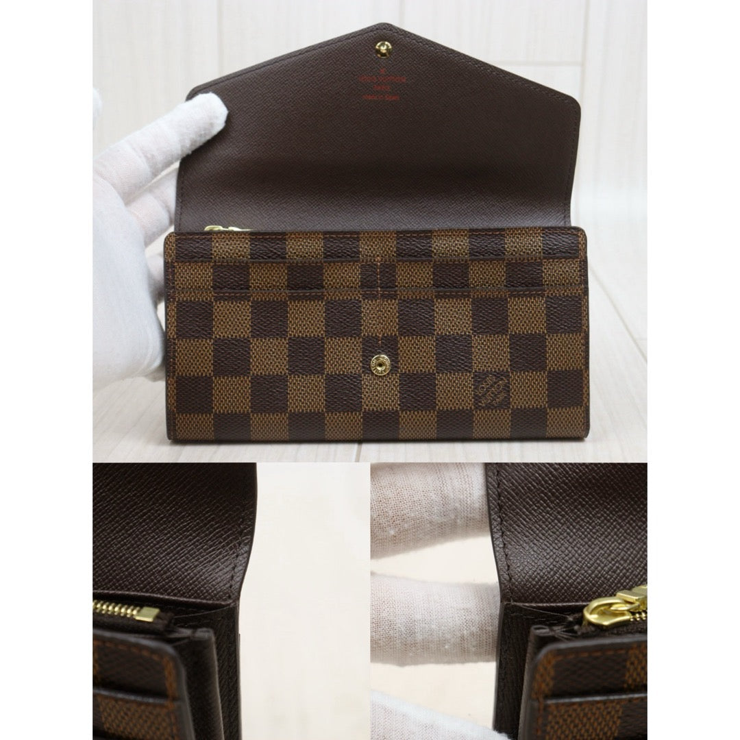Include Entrupy Certificate of Authenticity｜Very Good ( Rank A)｜  Louis Vuitton Damier Sarah Long Wallet ｜26061101