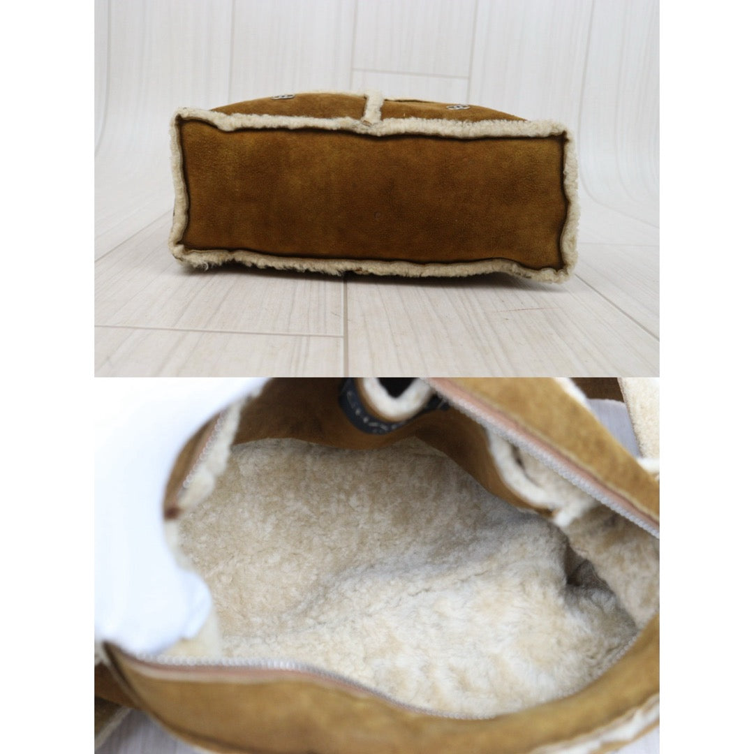 Good ( Rank AB)｜ CHANEL Suede Teddy Wool Shoulder Bag Brown Made In 2000-2002Year｜25100606