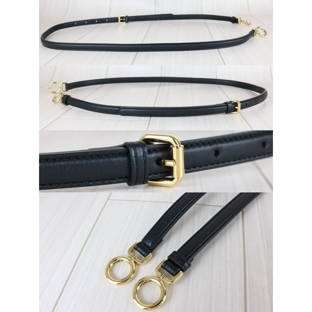 Excellent（Rank SA） ｜ FENDI Calf Leather Peekapoo iconic mini Handbag With Shoulder Bag Black｜S25111802