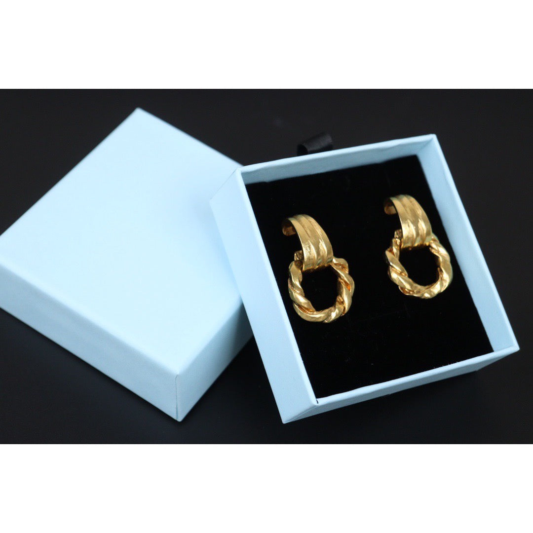 Very Good ( Rank A) ｜Yves Saint Laurent Gold 24 Plated Earrings ｜Q24041506