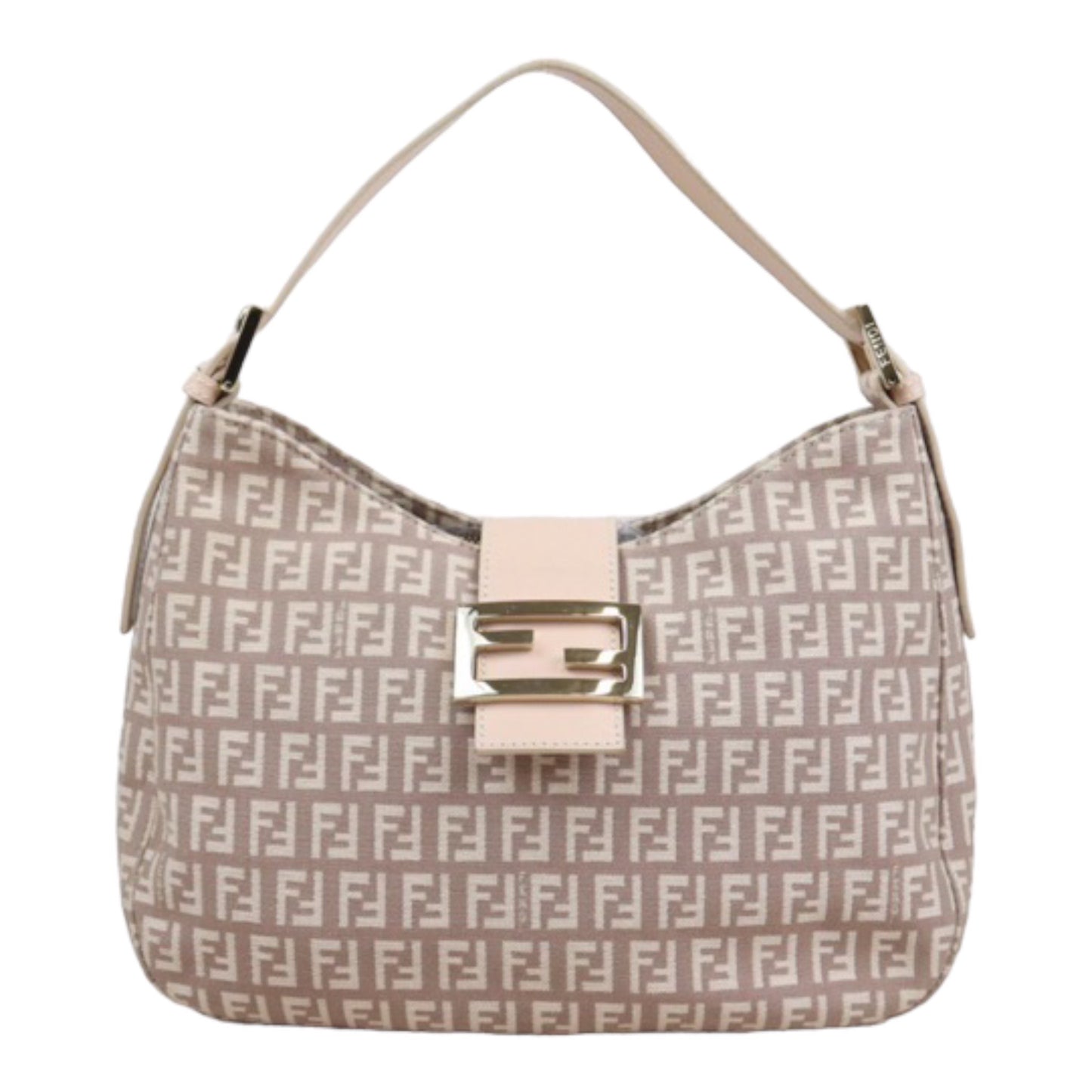 Rank A｜FENDI Zucca Mamma Shoulder Bag Gold Hardware Pink ｜23122114