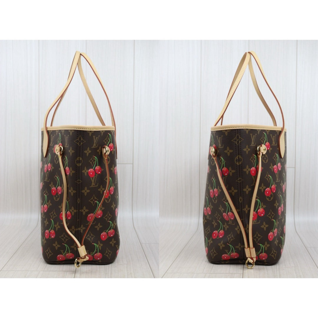 Brand New ( Rank N)｜Full Set LV Takashi Murakam Cherry Monogram Neverfull MM Shoulder Bag Limited Edition IC Chips Model ｜S25080601