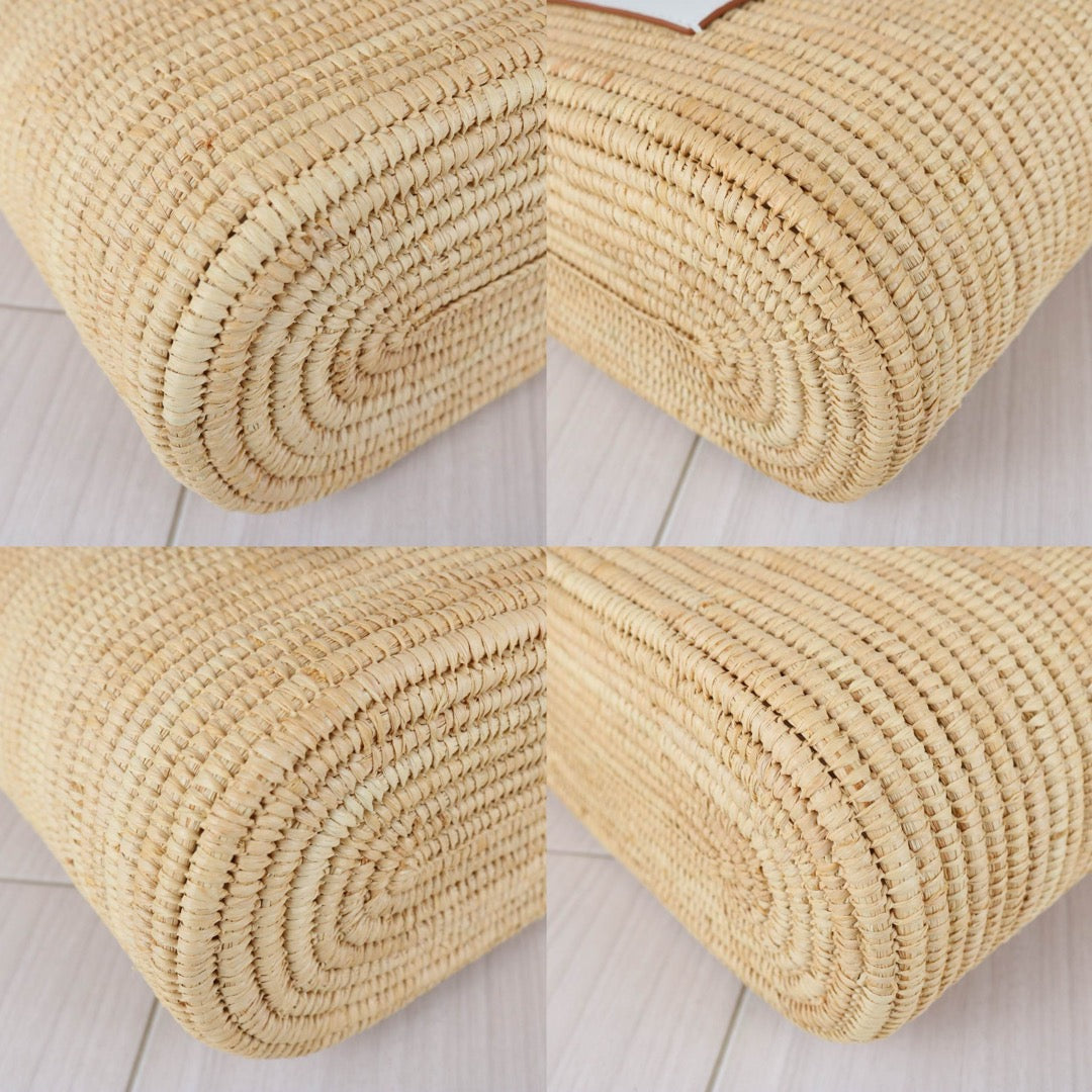 Include Entrupy Certificate of Authenticity｜Very Good ( Rank A)｜ LOEWE Straw  Basket Handbag Shoulder Bag ｜S26010905