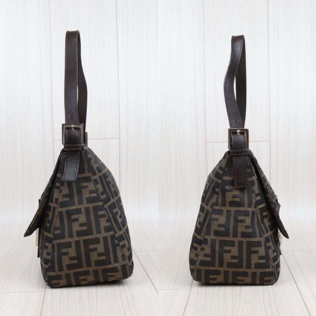 Rank AB｜ FENDI Zucca Mamma Baguette Shoulder Bag ｜V23110925
