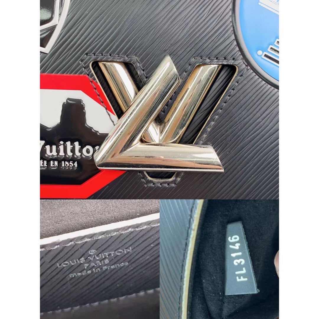 Rank A ｜ LV Epi Twist MM Shoulderbag Black｜2307136