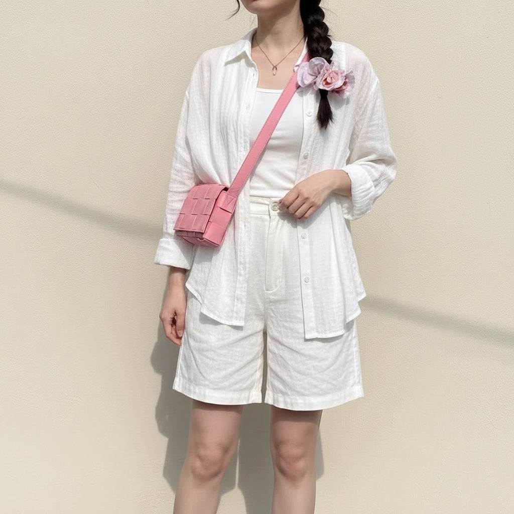 Include Entrupy Certificate of Authenticity｜Very Good ( Rank A)｜ Bottega Veneta Lamb Skin 2020 Cassette Shoulder Bag Pink｜S26041411