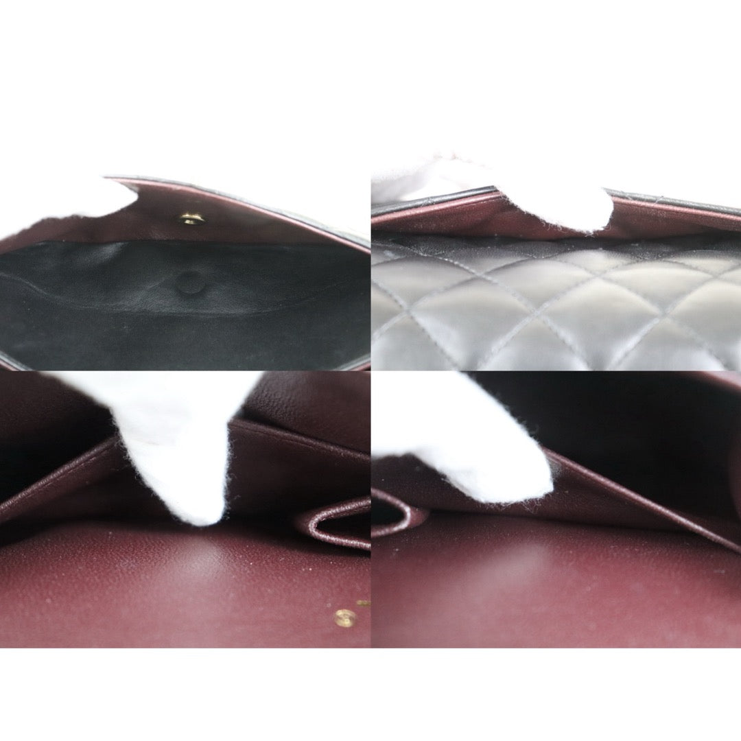 Include Entrupy Certificate of Authenticity｜Very Good ( Rank A)｜ CHANEL Lamb Skin Matrasse Chain Double Flap 25 Shoulder Bag  Black Made In 2017Year｜S26100201