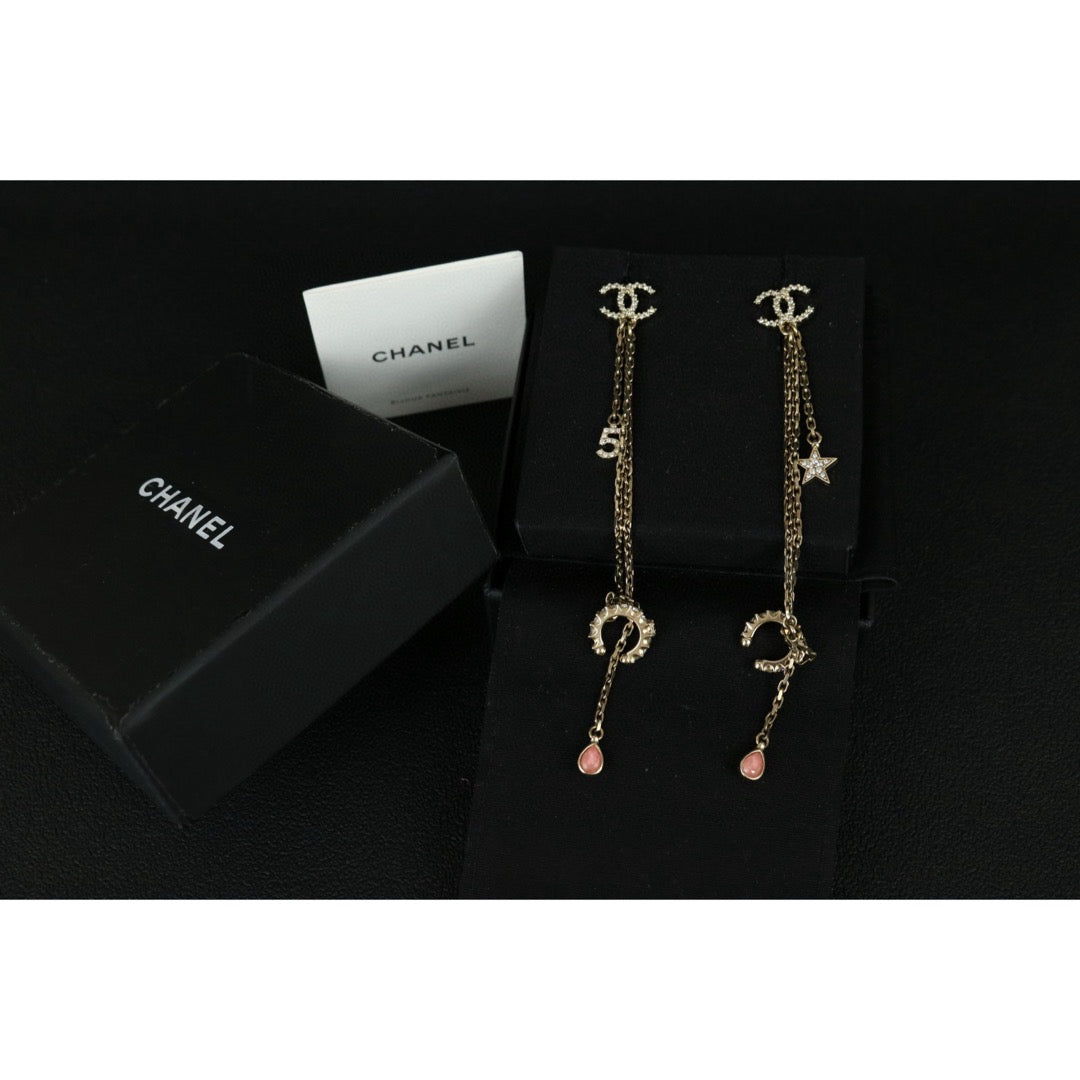 Excellent（Rank SA）｜ CHANEL Coco Mark Rhinestone star Pearl Earrings ｜X25041302