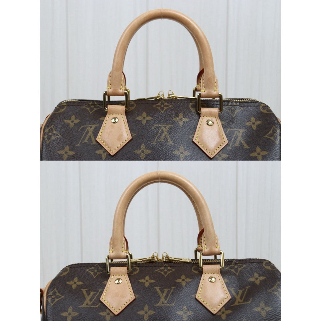 Include Entrupy Certificate of Authenticity｜Good ( Rank AB) ｜ Louis Vuitton Monogram Speedy 25 Hand Bag With Shoulder Strap IC Chips Model｜26032702