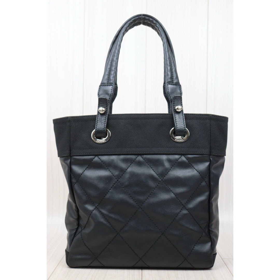 Good ( Rank AB)｜ CHANEL Canvas Tote Bag Black  Made In 2009-2010 Year｜P25062705