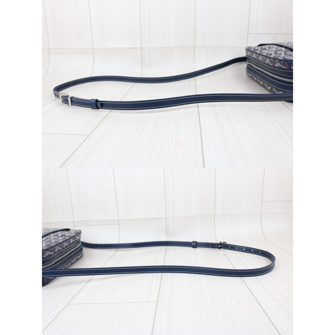 Include Entrupy Certificate of Authenticity｜Good ( Rank AB)｜ Goyard Cap-vert Camera Shoulder Bag Blue｜X26090413