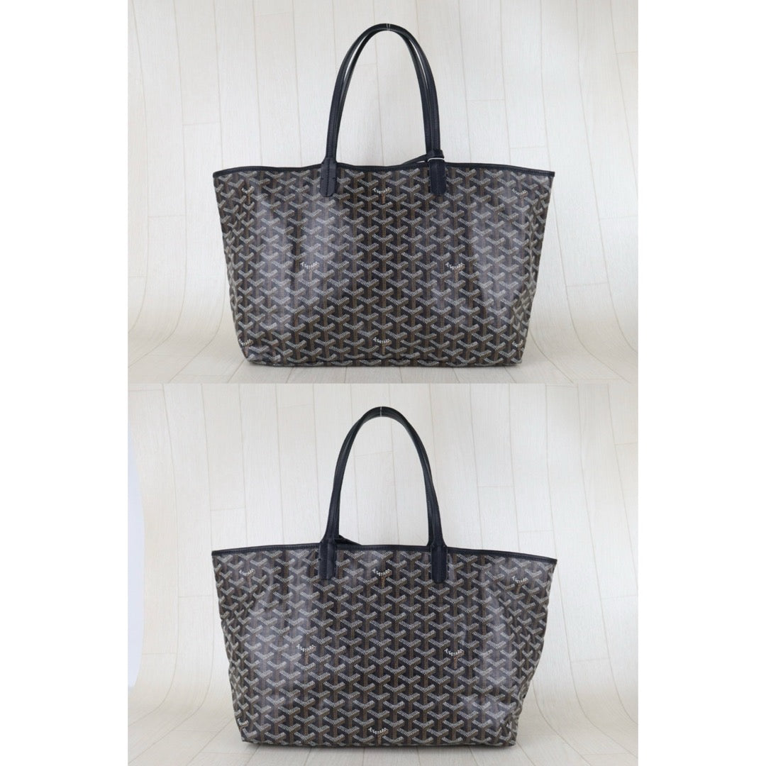 Include Entrupy Certificate of Authenticity｜Good ( Rank AB) ｜ Goyard Saint-Louis MM Tote Bag Black｜S26030825
