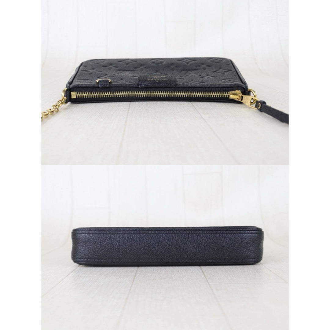 Include Entrupy Certificate of Authenticity｜Very Good ( Rank A) ｜Louis Vuitton Monogram Empreinte Easy Pouch On Strap Black ShoulderBag IC Chips Model｜S26072523
