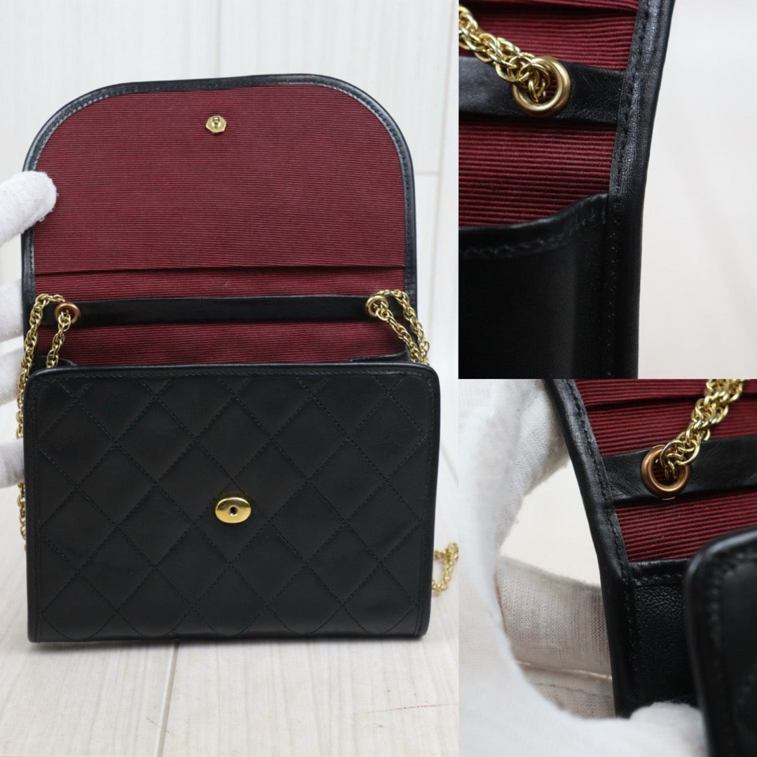 Good ( Rank AB)｜ CHANEL Mini Coco Mark  Lambskin Matrasse Chain Shoulder Bag Made In 1986 - 1988Year｜25082202