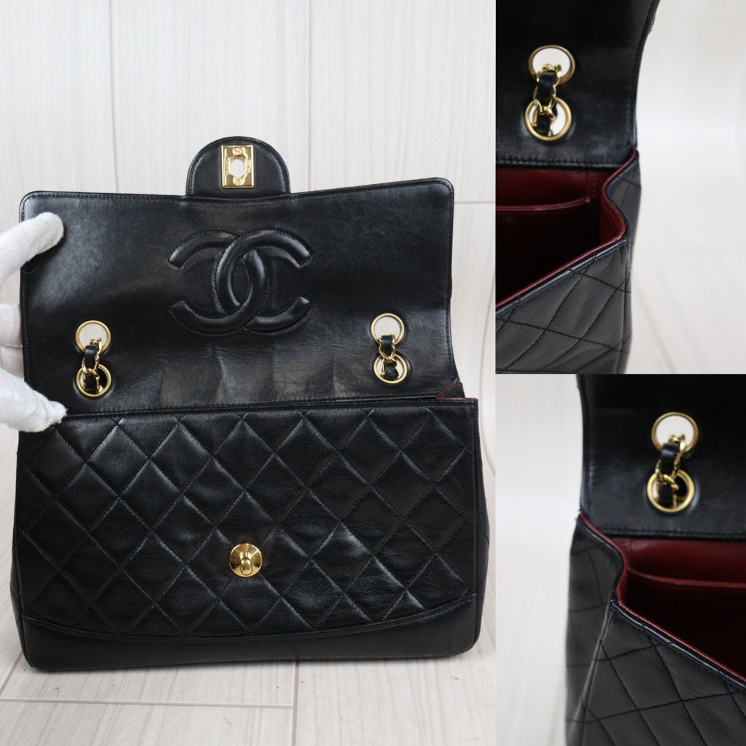 Rank A ｜ CHANEL Matrasse Lamb Skin Chain Shoulder Bag 25  Made In 1989～1991 Year ｜23121113