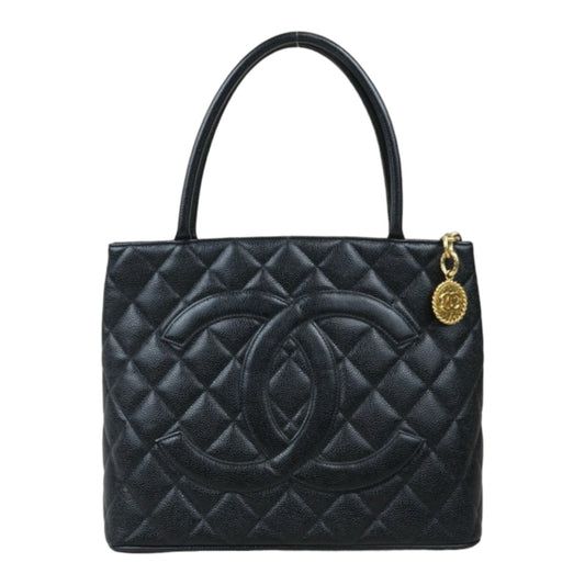 Rank AB｜ CHANEL Caviar Skin Leather Calf Leather Tote Bag Black Made In 1997～1999Year｜V24071109