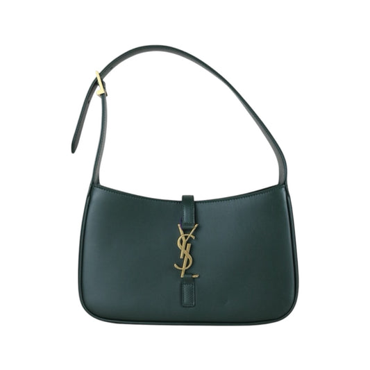 Excellent（Rank SA）｜ Saint Laurent YSL Leather Hobo Shoulder Bag Dark Green｜Counter Price ￥294,800JPY｜B25030110