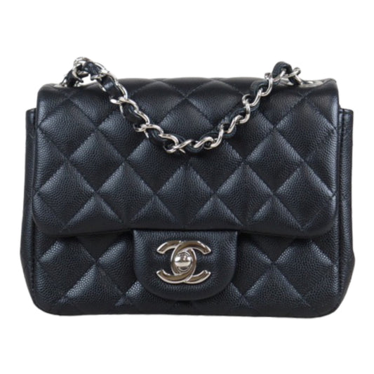 Rank SA ｜ Full Set CHANEL Caviar Skin Square 17 Shoulder Bag Black Made In 2018 Year｜23101007