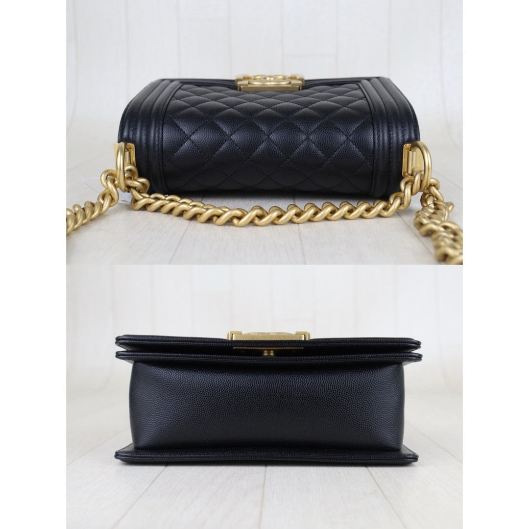 Include Entrupy Certificate of Authenticity｜Excellent（Rank SA）｜Full Set CHANEL Caviar Skin  LeBoy Chain Shoulder Bag Small Black   IC Chips Model ｜S26041403