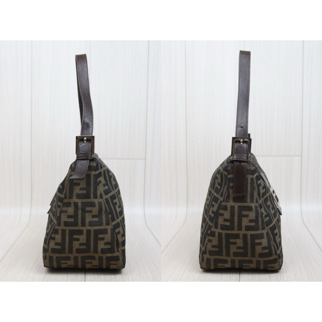 Include Entrupy Certificate of Authenticity｜Very Good ( Rank A)｜ FENDI Zucca Mamma Baguette Shoulder Bag ｜26070910
