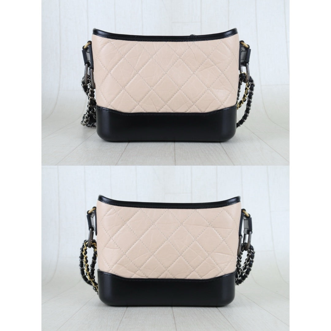 Include Entrupy Certificate of Authenticity｜Excellent（Rank SA）｜Full Set CHANEL PM Gabrielle Calf Leather Shoulder Bag Beige Made In 2018-2019Year｜S26060204