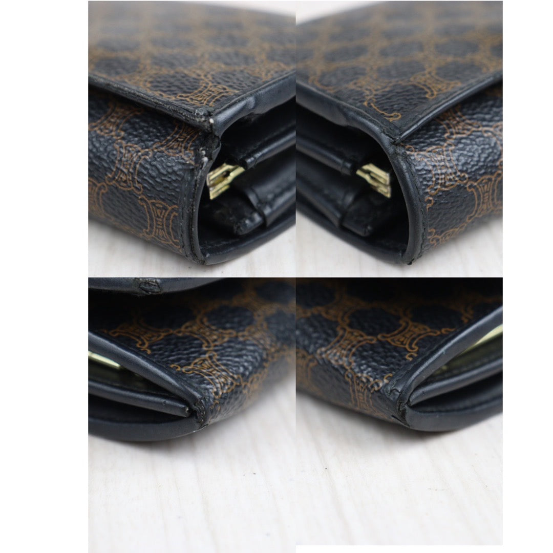 Rank B｜CELINE Macadam Long Wallet Black｜V23102828