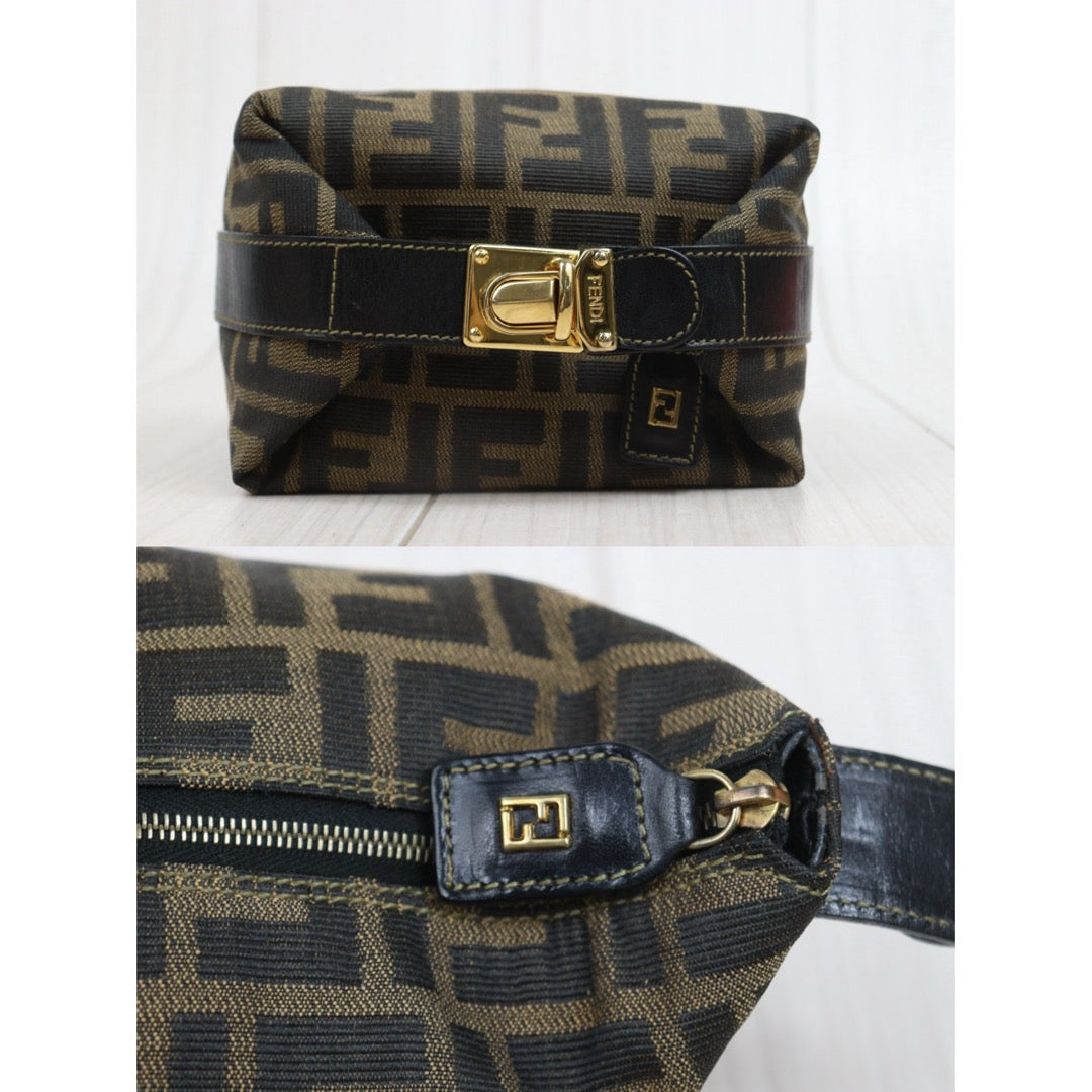 Include Entrupy Certificate of Authenticity｜Very Good ( Rank A)｜ FENDI PM Zucca Handbag ｜26090803