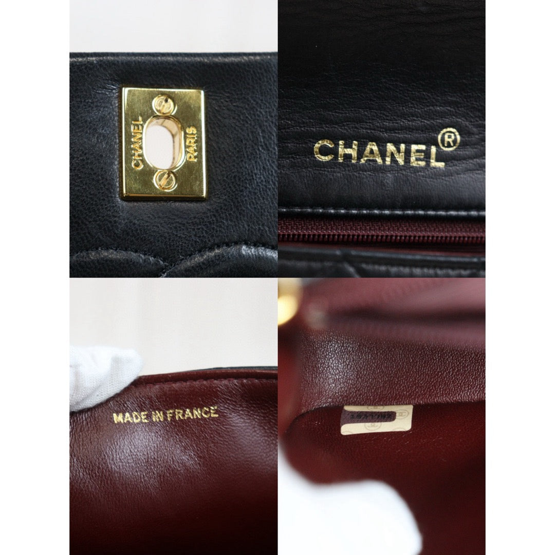 Very Good ( Rank A)｜ CHANEL Matrasse Lamb Skin Chain Bag Made in 1989-1991 Year｜P24083003