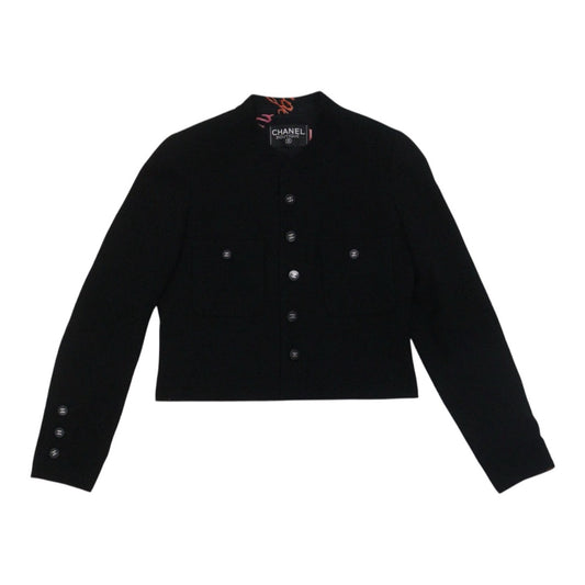 Very Good ( Rank A) ｜ CHANEL Wool  Black Boutique Coat｜W25102109