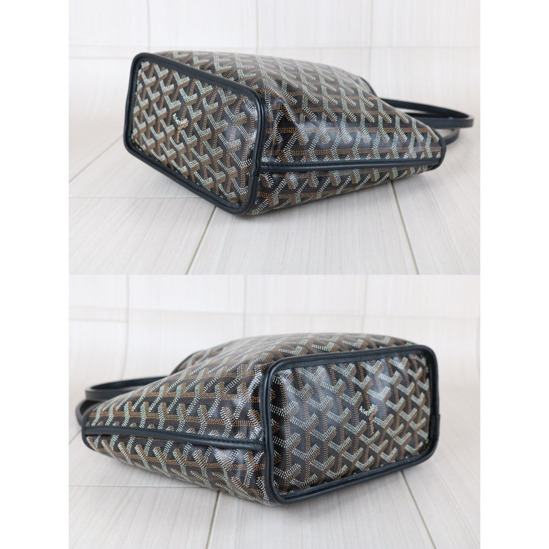 Very Good ( Rank A) ｜ Goyard Anjou Mini Tote Bag Black｜W25081503