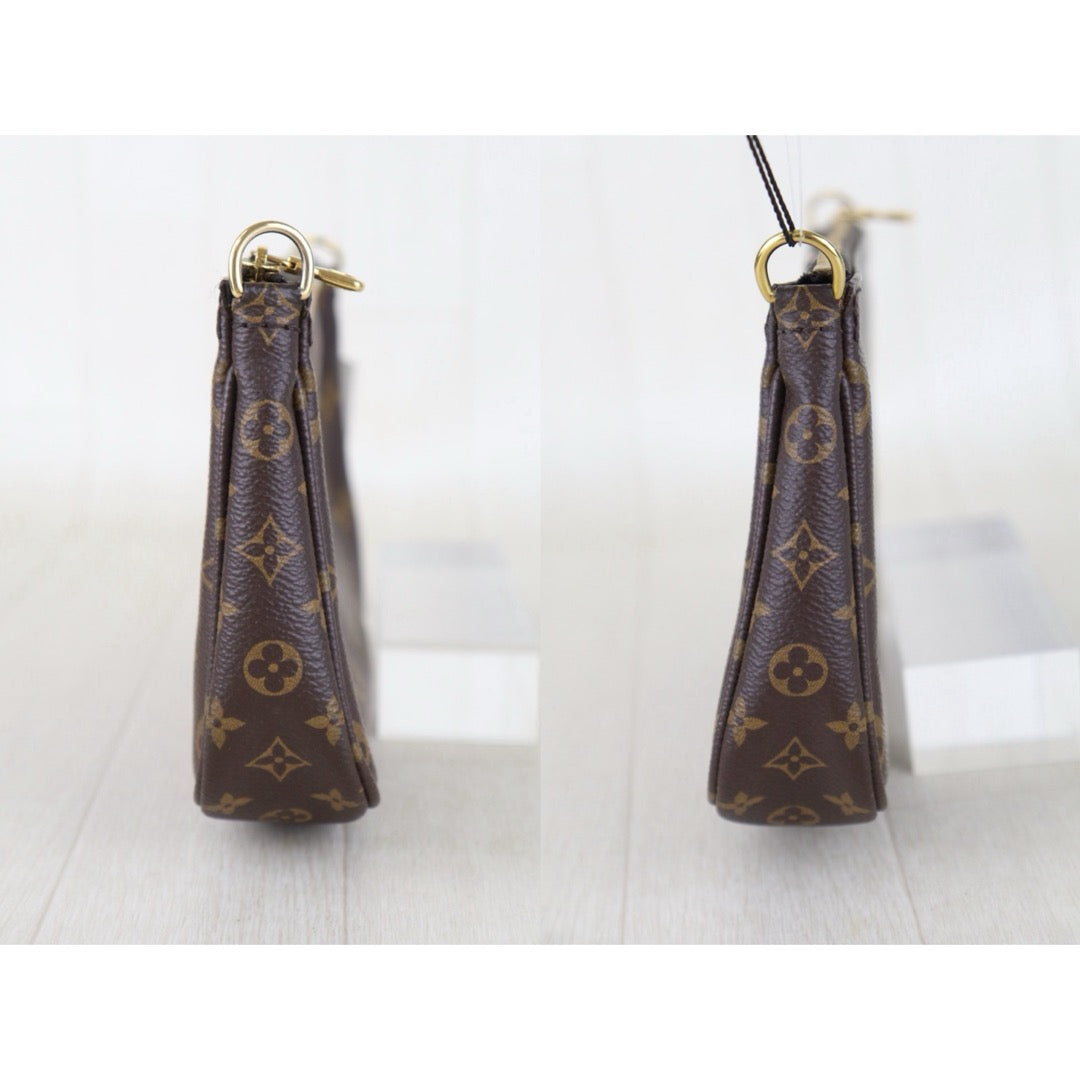 Include Entrupy Certificate of Authenticity｜Good ( Rank AB) ｜ Louis Vuitton Monogram Multi Pochette Accessoire Khaki｜Z26092906
