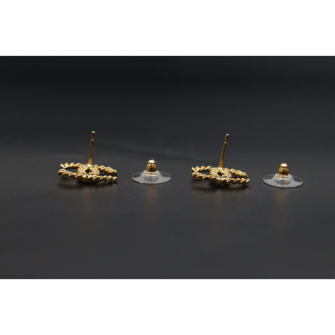 Include Authentic Detective Certificate of Authenticity｜Very Good ( Rank A) ｜CHANEL A18K COCO Mark  Chain Earrings Made In 2018Year｜S26031011