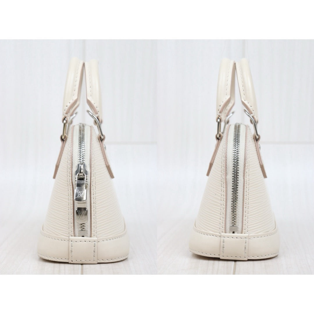 Good ( Rank AB)｜LV Epi Nano Alma HandBag Shoulder Bag Cream White IC Chips Model｜P25080605