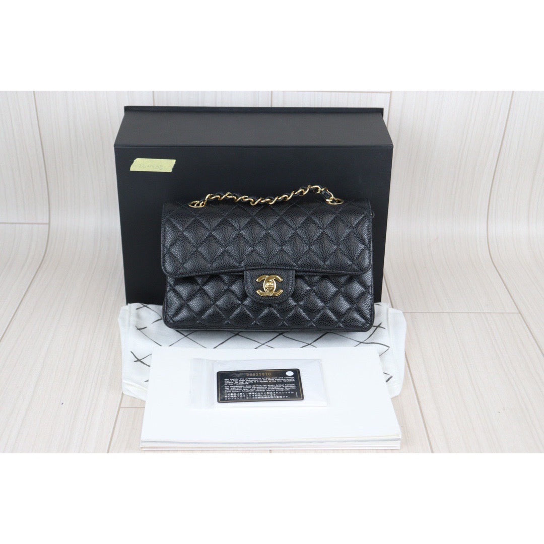 Rank SA ｜ CHANEL Caviar Skin Matrasse Double Flap 23 Shoulder Bag Full Set Made In 2019 Year｜23101008