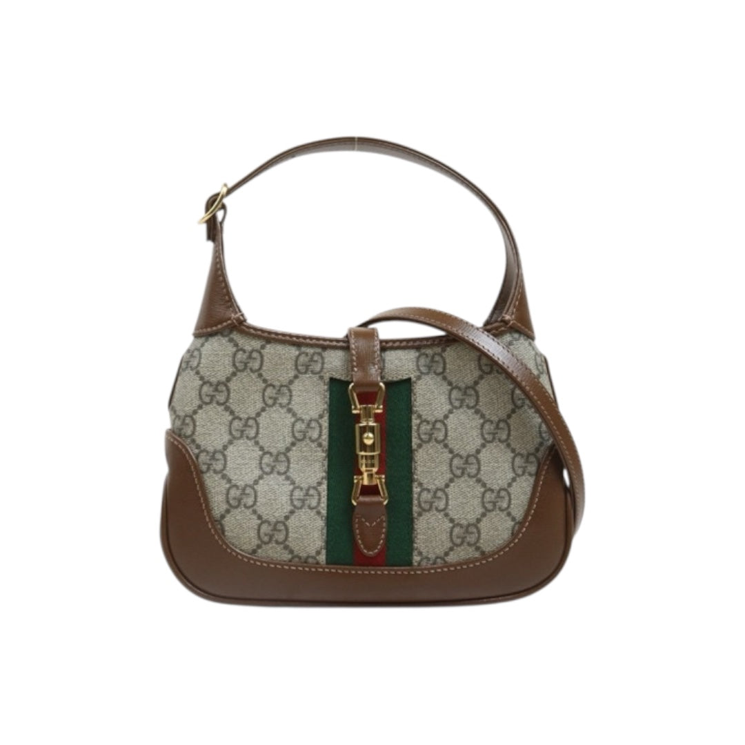 Include Entrupy Certificate of Authenticity｜Very Good ( Rank A) ｜  GUCCI  Monogram Mini Jackie 1961 Handbag With Shoulder Strap｜26101301