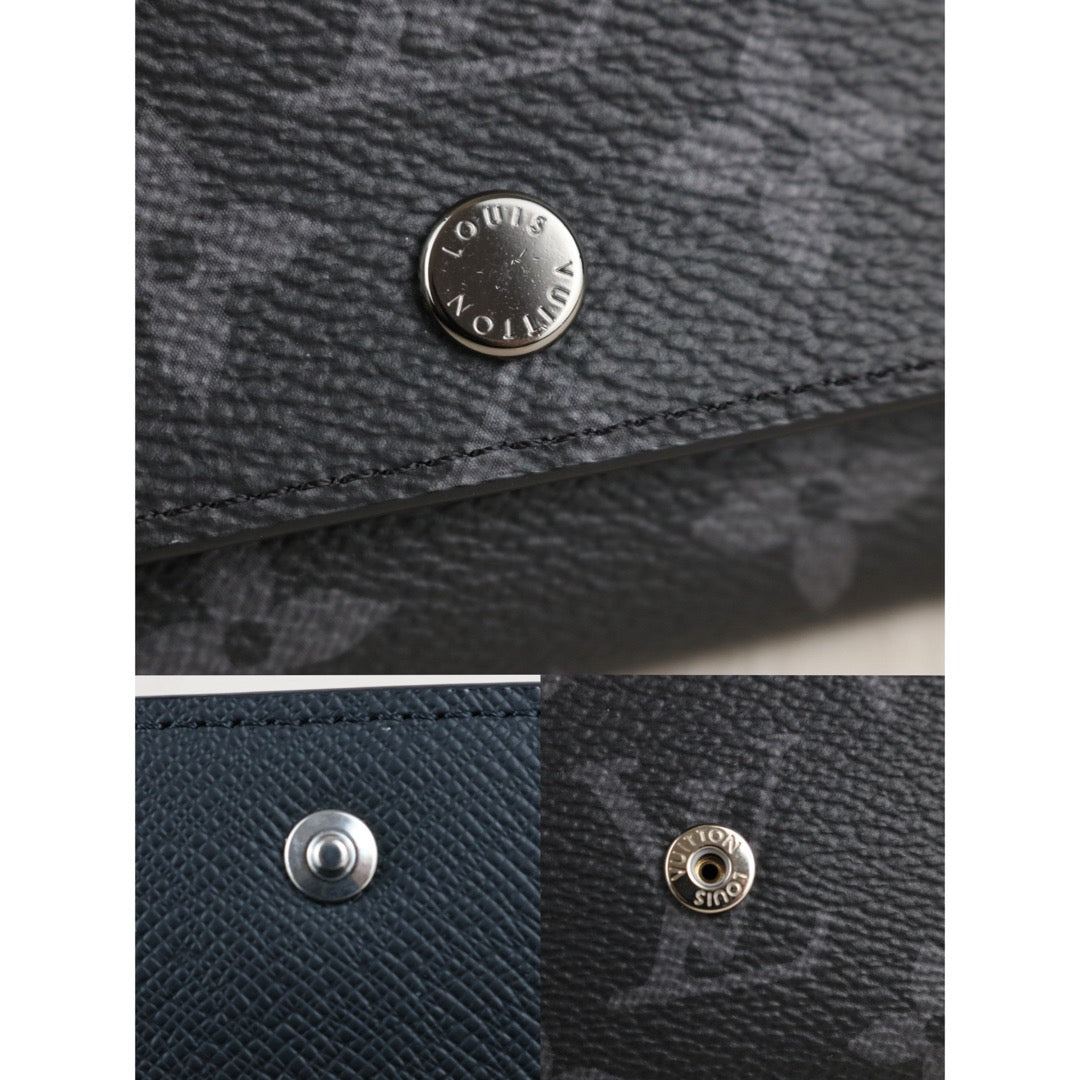 Include Entrupy Certificate of Authenticity｜Excellent（Rank SA）｜Louis Vuitton Monogram Multiple Black Wallet IC Chips Model｜S26042503
