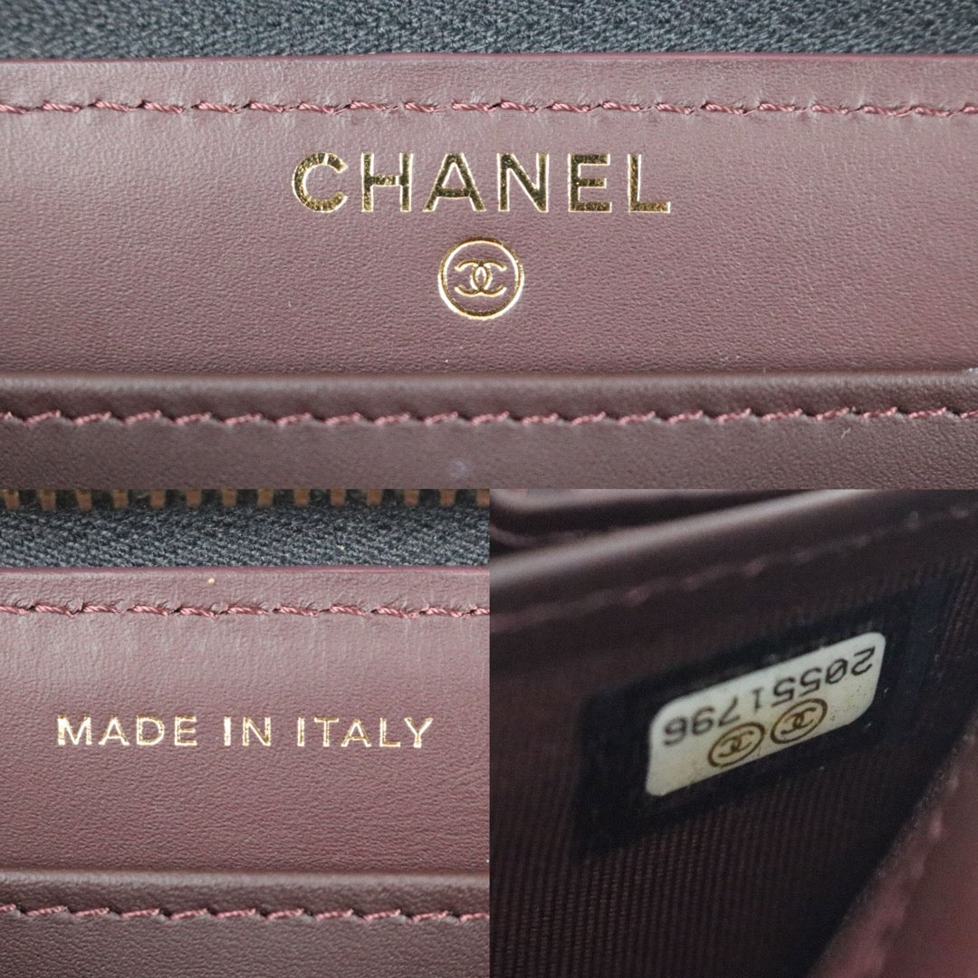 Excellent（Rank SA）｜Chanel Caviar Skin Black Long  Wallet Made In 2014-2015Year ｜X25101802