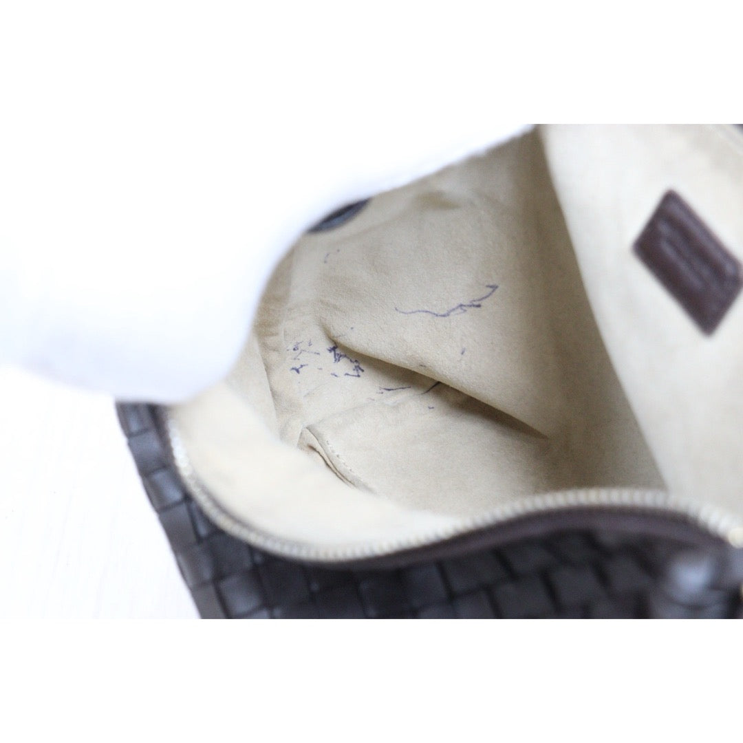 Good ( Rank AB)｜ Bottega Veneta Lamb Skin  Braid HandBag Brown｜25052910