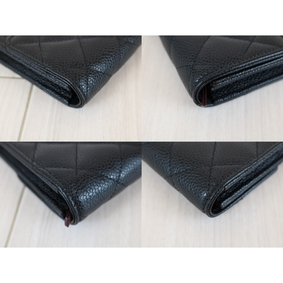 Very Good ( Rank A)｜CHANEL Caviar Skin Black Long Wallet Made In 2014Year｜S25112002