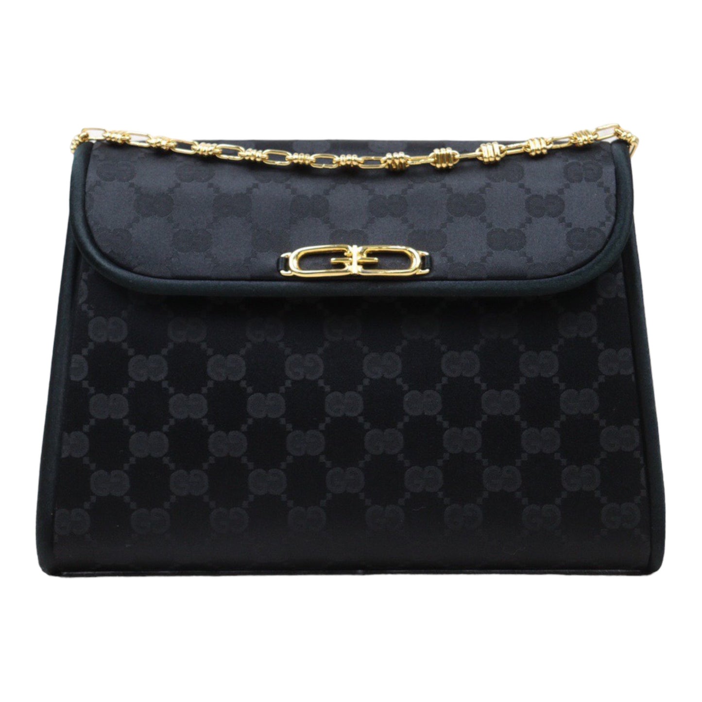 Rank AB ｜ GUCCI Vintage GG Velvet Clutch Bag Black  ｜24060306