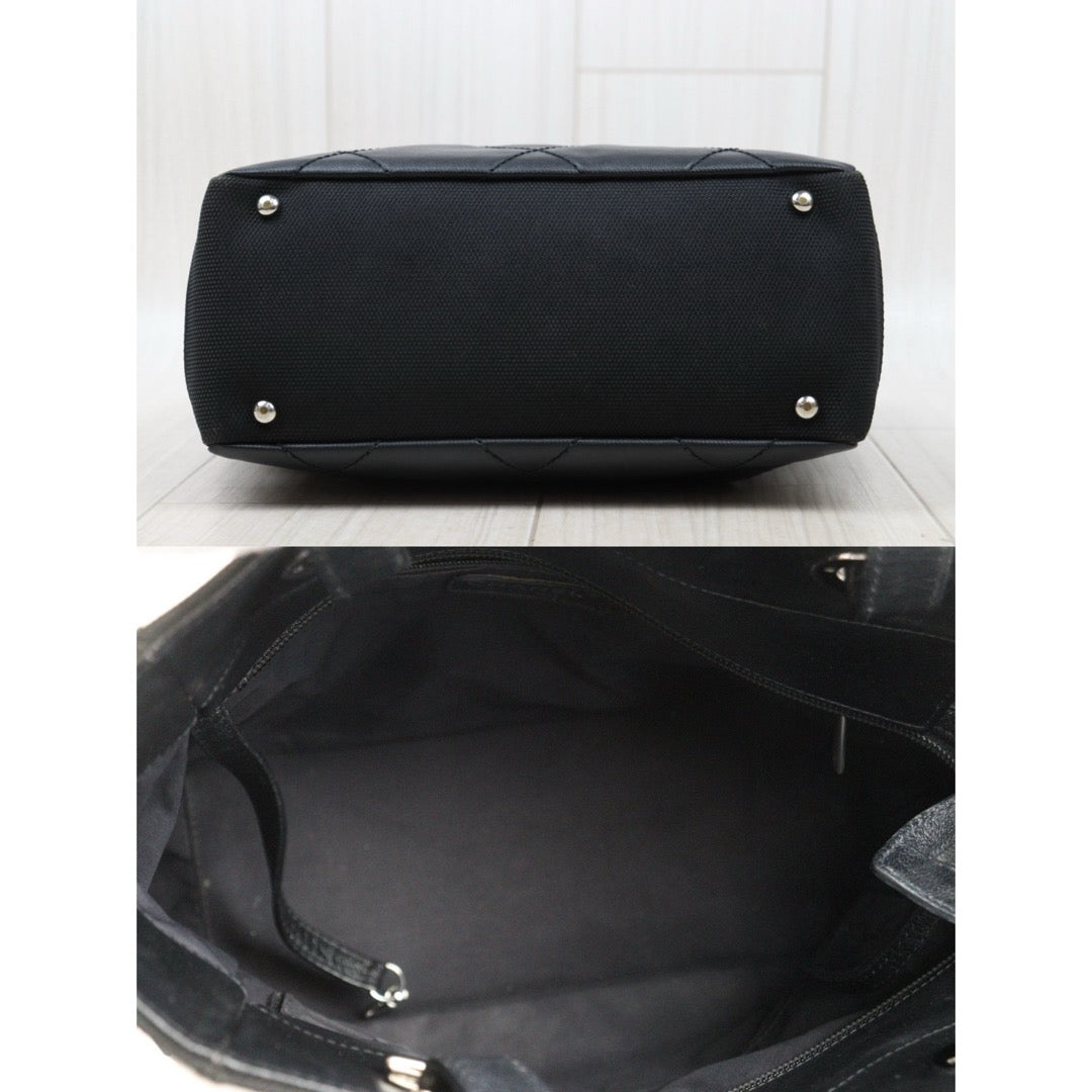 Good ( Rank AB)｜ CHANEL Canvas Tote Bag Black  Made In 2009-2010 Year｜P25062705